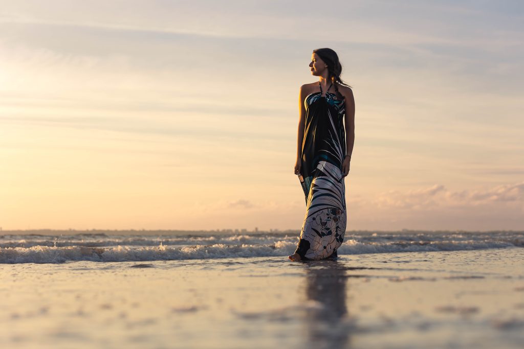 Photo portrait mode sur la plage de saint brevin
