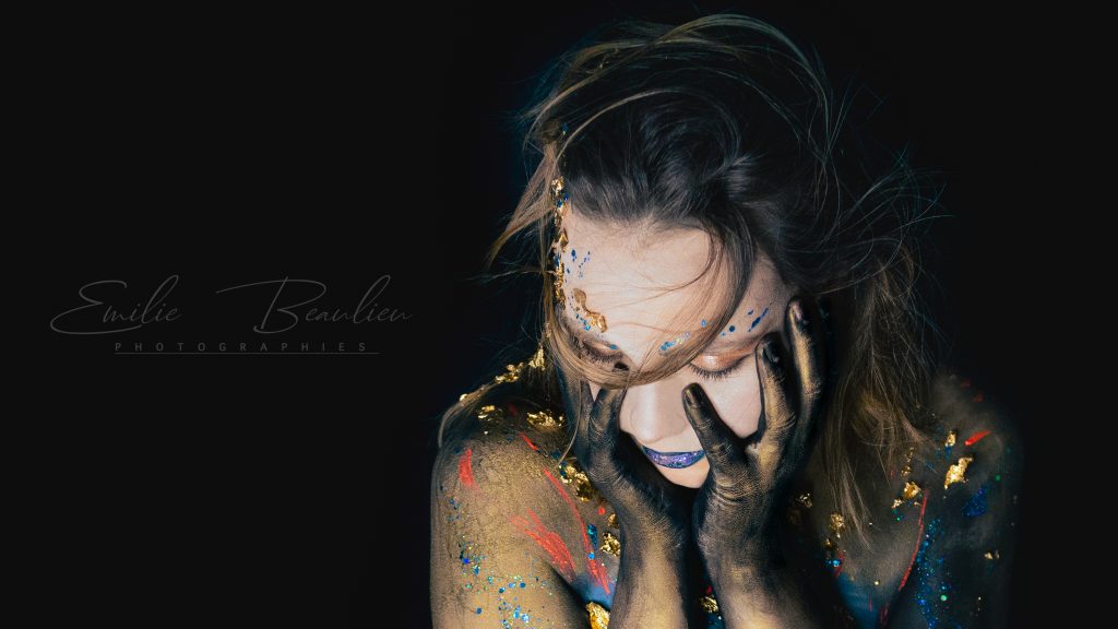 Photo studio mode body painting maquillage